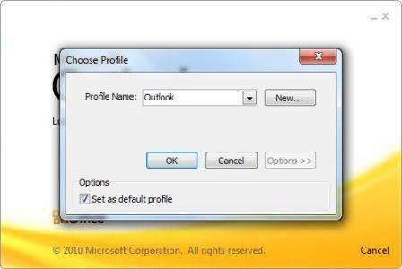 Choose Default with Set as Default Profile