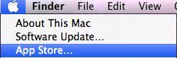 Access Mac App Store from Apple Menu