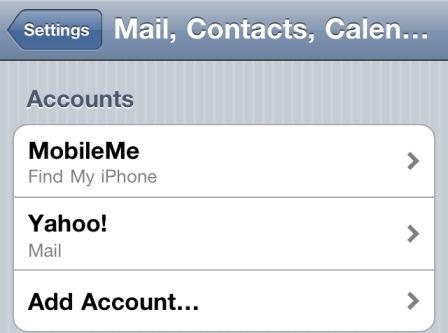 Add New Account on iPhone, iPod touch and iPad