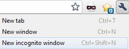 Chrome Incognito Window