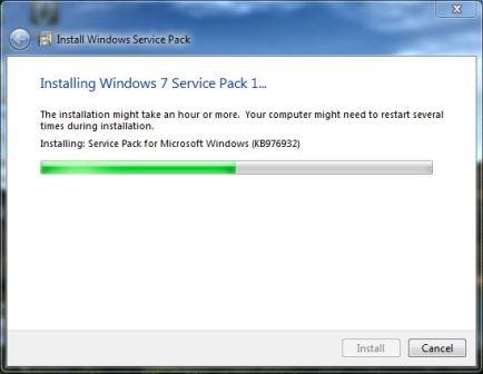 Install Windows 7 SP1