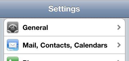 Mail, Contacts, Calendar