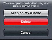 Keep or Sync Contacts on iPhone