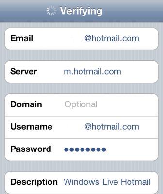 Configure Hotmail Exchange ActiveSync on iOS Devices