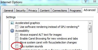 Disable IE9 Start Navigation Click Sound