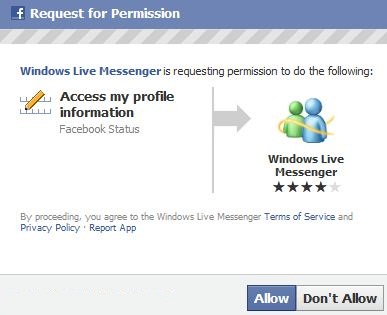 Facebook Request for Permission