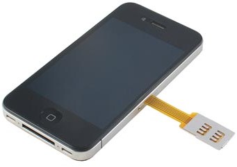 iPhone 4 with micro-SIM Converter