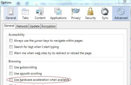 Turn Off Firefox 4 GPU Hardware Acceleration