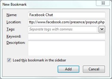 Facebook Chat as Bookmark