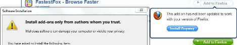 Install Anyway Incompatible Add-Ons, Plug-Ins and Extensions on Firefox 4