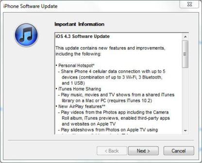 iOS 4.3 Software Update for iPhone, iPad, iPod touch and Apple TV