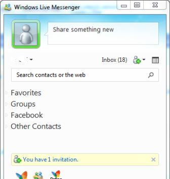 Windows Live Messenger Friend Requests Invitation