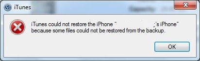 iPhone Restore Error