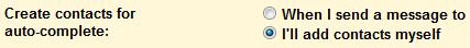 Disable Gmail Auto Add Contacts