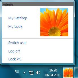 Taskbar UserTile