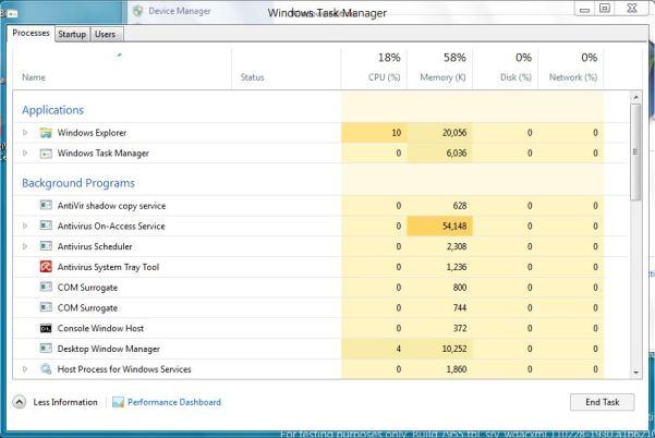 Windows 8 Task Manager