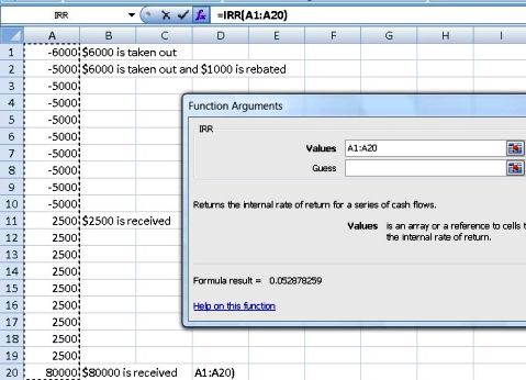 IRR internal rate of return