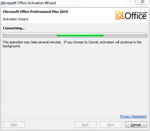 Activate Office 2010