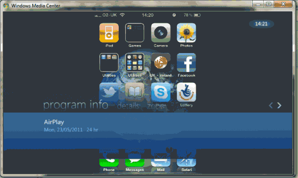 AirPlay Support in Windows Media Center
