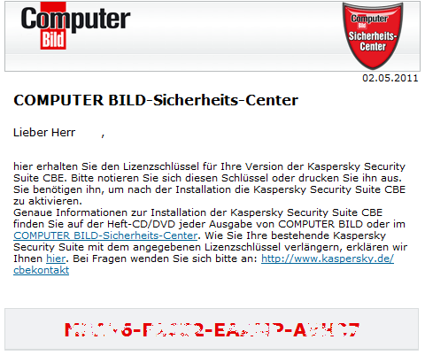 Free Kaspersky Security Suite 2011 Activation Code