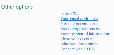 Manage Windows Live Hotmail Email Addresses