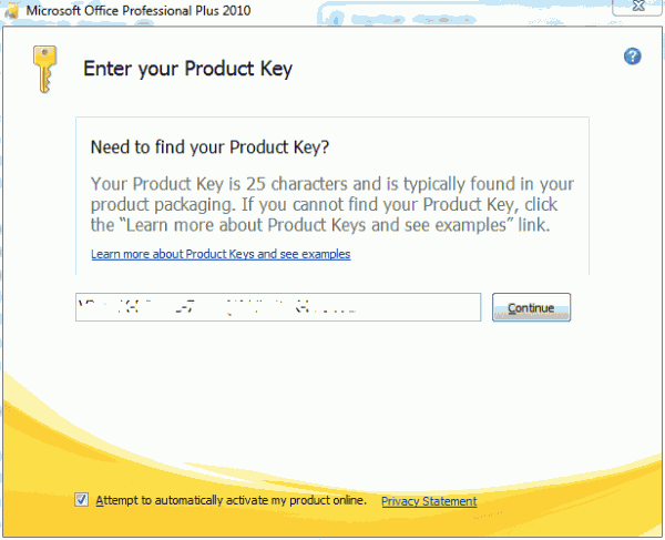 Install Office 2010 Enter Product Key