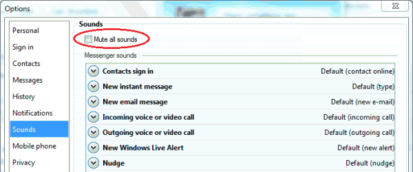 Windows Live Messenger Sounds