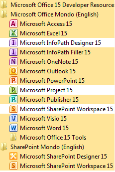 Applications in Office 15