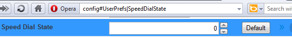 Opera Speed Dial State