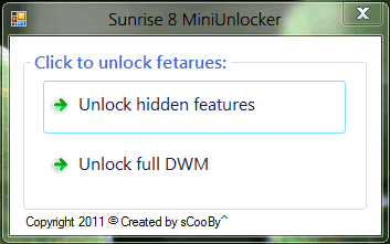 Sunrise 8 MiniUnlocker