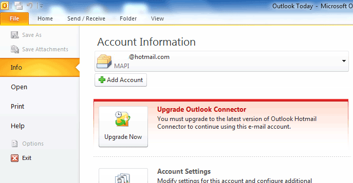 outlook hotmail connector download 32 bit