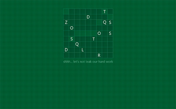 Windows 8 Greenish Crossword Puzzle Wallpaper