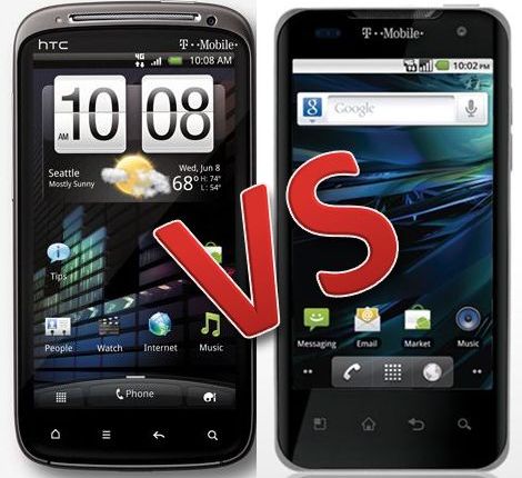 HTC Sensation 4G vs LG G2x T-Mobile G2x