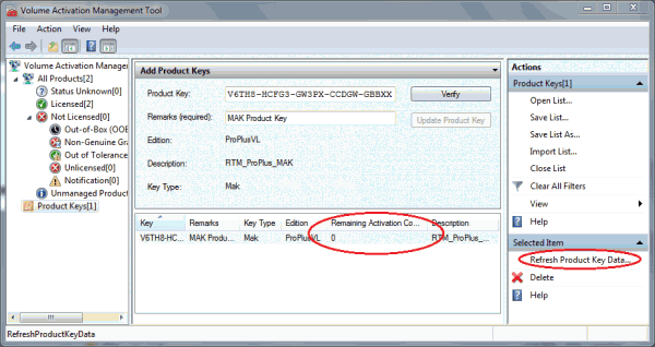 Check MAK Product Key Remaining Activation Count