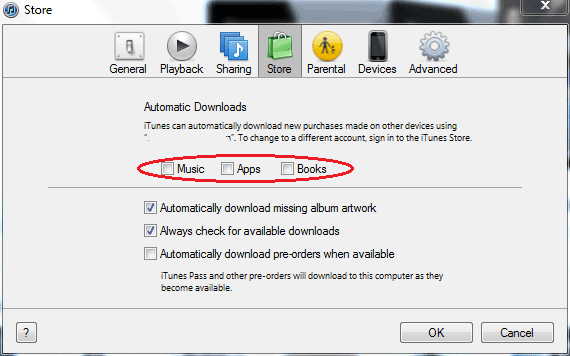 Enable Automatic Downloads in iTunes