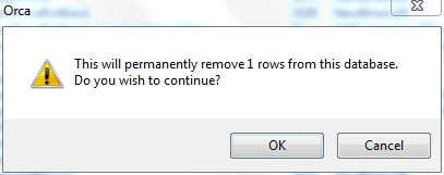 Delete Rows in Orca