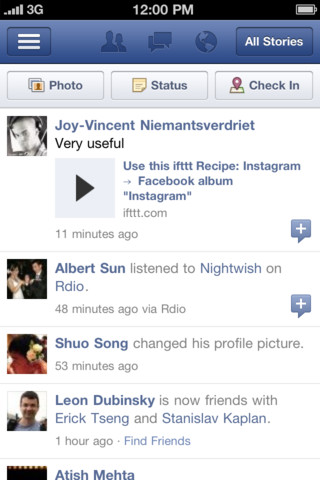Facebook for iPhone