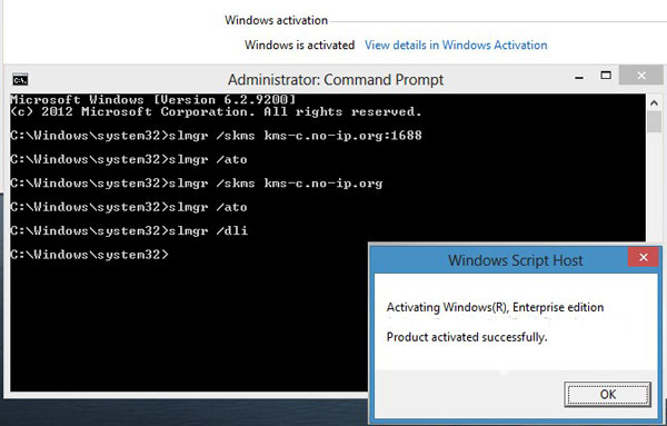 Windows 8 KMS Activation