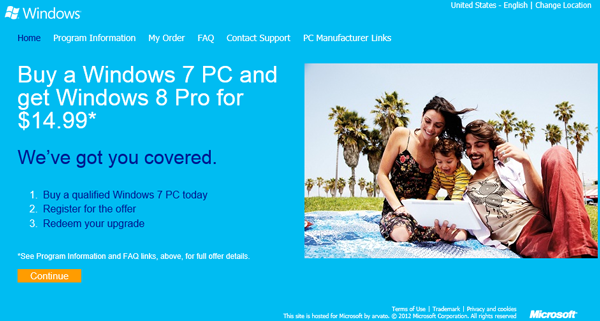 Windows 8 Upgrade Offer