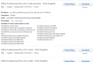 Office 2013, Visio 2013 & Project 2013 RTM Available for MSDN & TechNet Subscriber Downloads