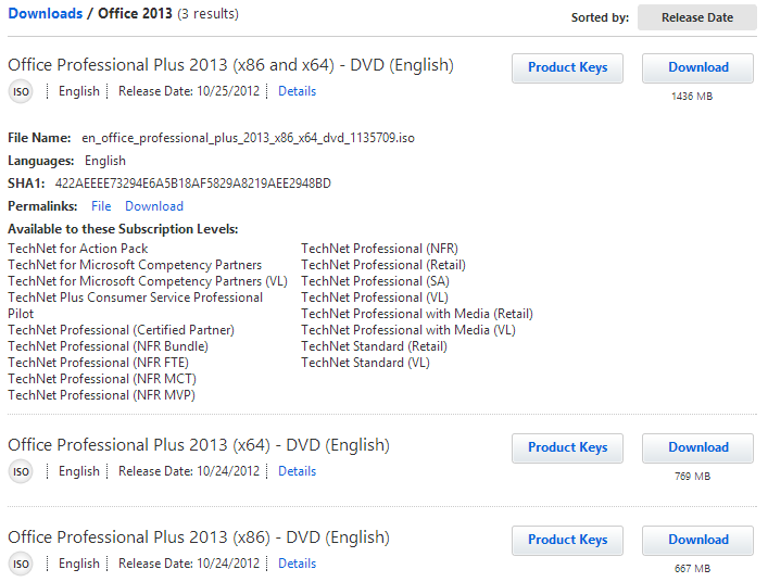 Office 13 Visio 13 Project 13 Rtm Available For Msdn Technet Subscriber Downloads My Digital Life