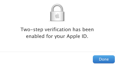 Apple ID Protected with 2-Step Verification