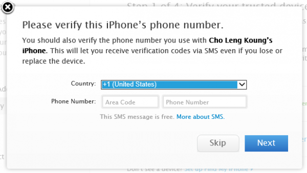 Add Phone Number to Apple ID Trusted Device