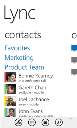 Lync 2013 for Windows Phone 8 Video Conferencing
