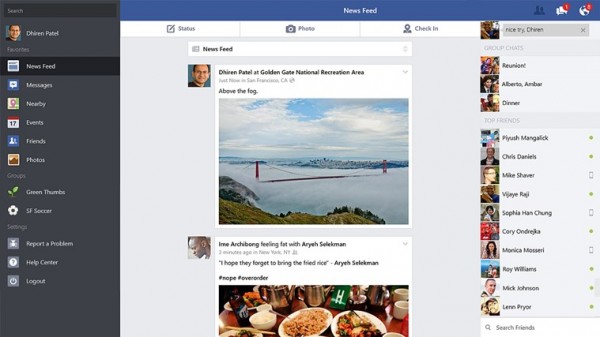 Facebook for Windows 8