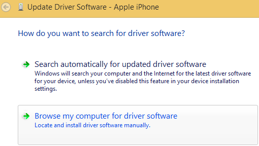 Update Apple Mobile Device Driver