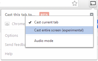 Chromecast Entire Screen Cast