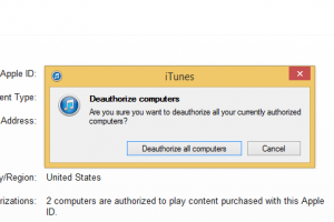 How to Authorize or Deauthorize Computer in iTunes