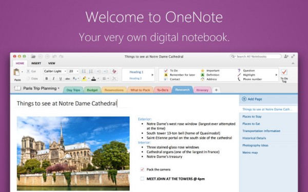 OneNote for Mac and Windows