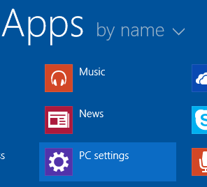 Windows 8 PC Settings